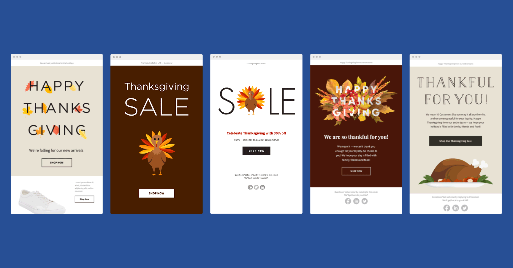 holiday email templates from ShipipngEasy