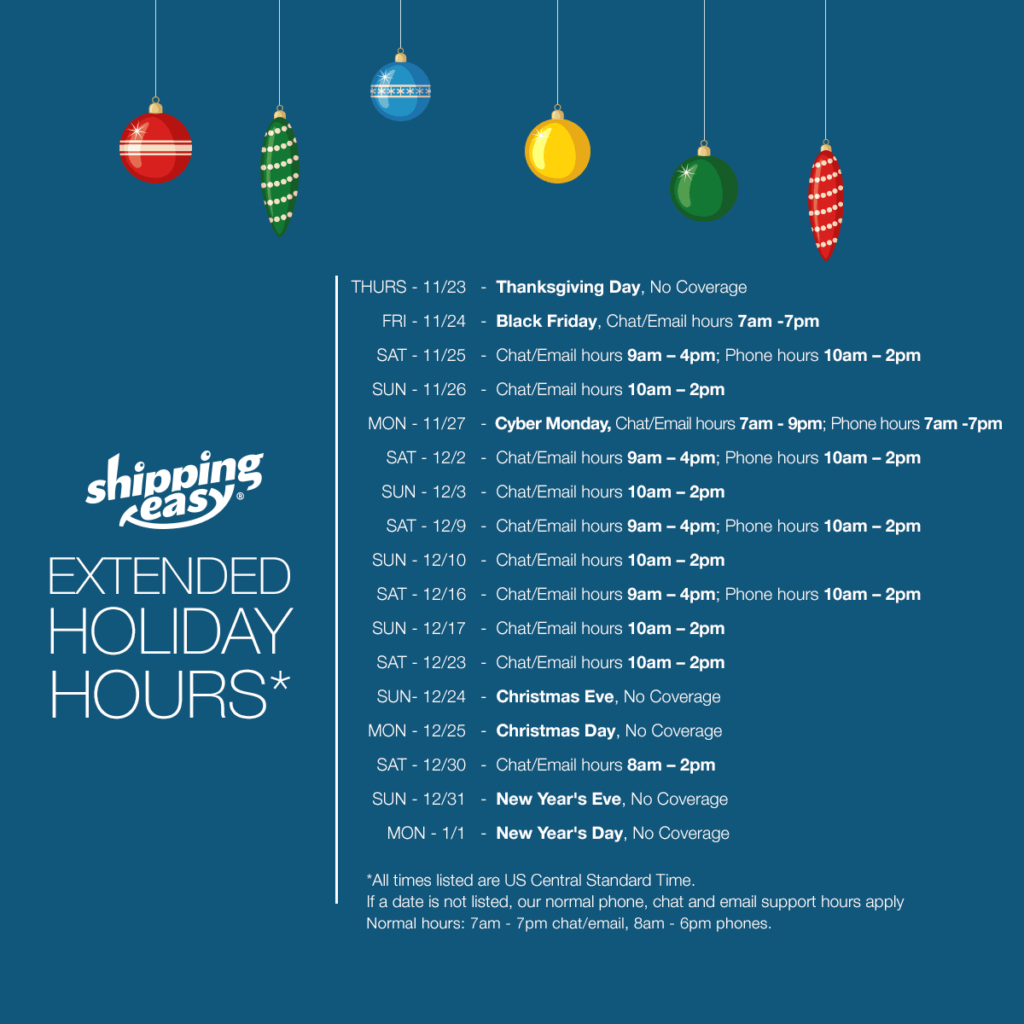 We’re extending our holiday support hours for you!