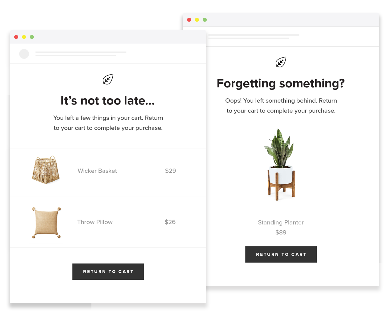 Abandoned Cart emails