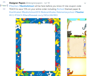 back to school e-commerce designer papers