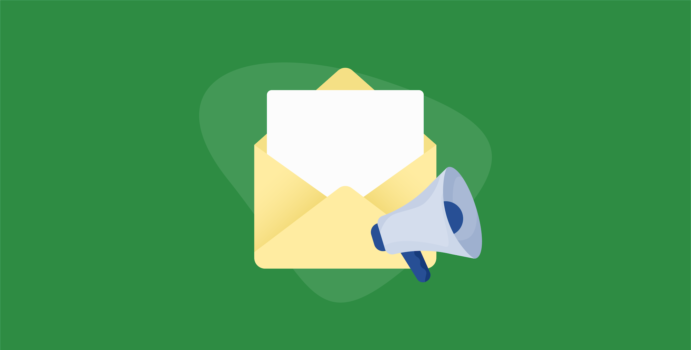 envelope with paper next to a microphone