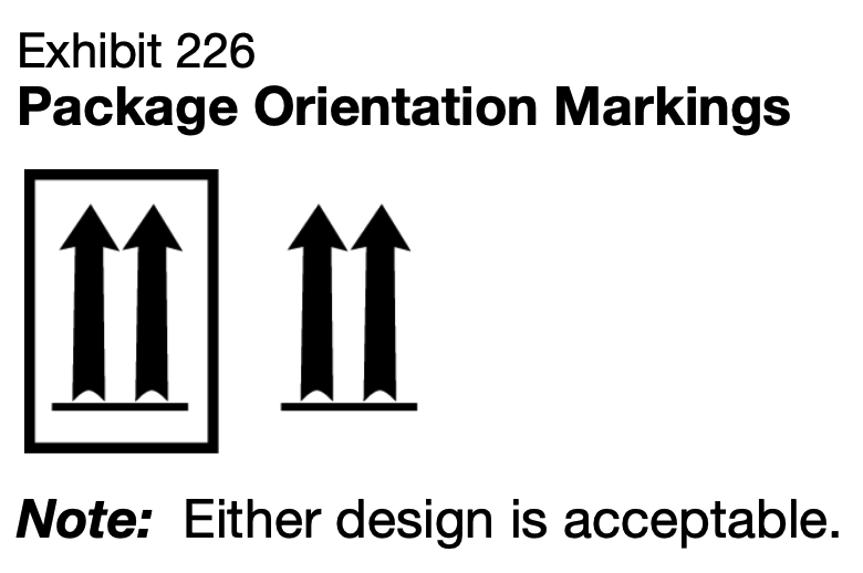 package orientation markings sticker how to ship hand sanitizer USPS