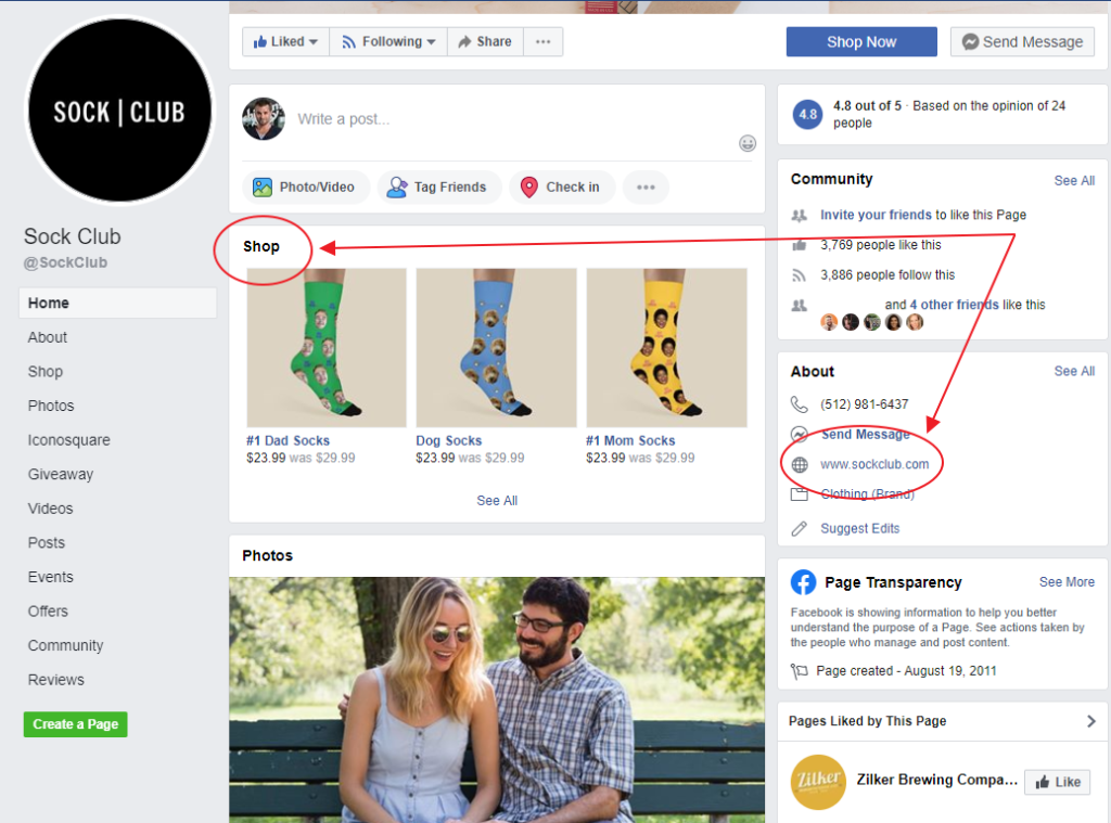 Sock Club Facebook Email Signup Forms