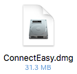 Locate the ConnectEasy.dmg file, and double-click to open it. 